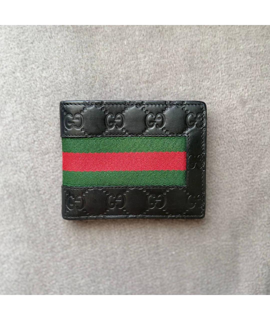 GUCCI Черный кожаный кошелек, фото 5