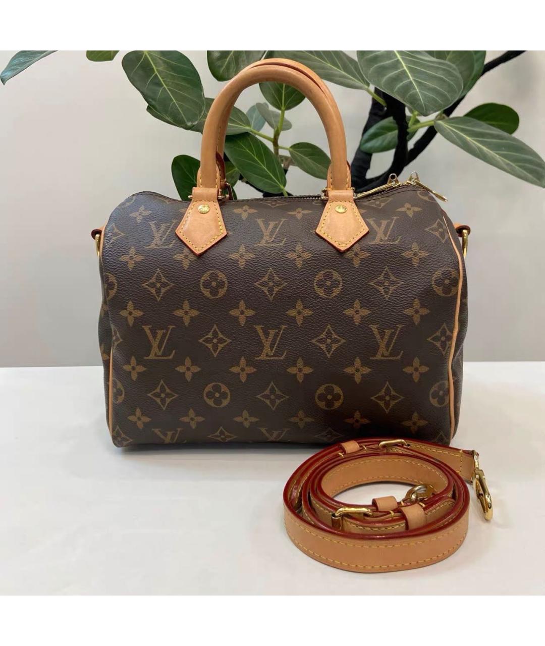 LOUIS VUITTON Коричневая кожаная сумка через плечо, фото 2