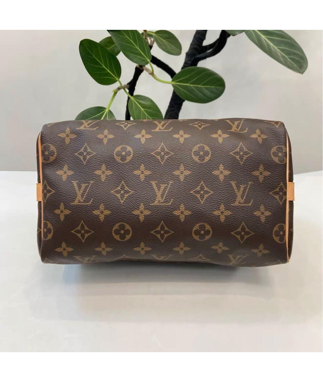 LOUIS VUITTON Коричневая кожаная сумка через плечо, фото 3