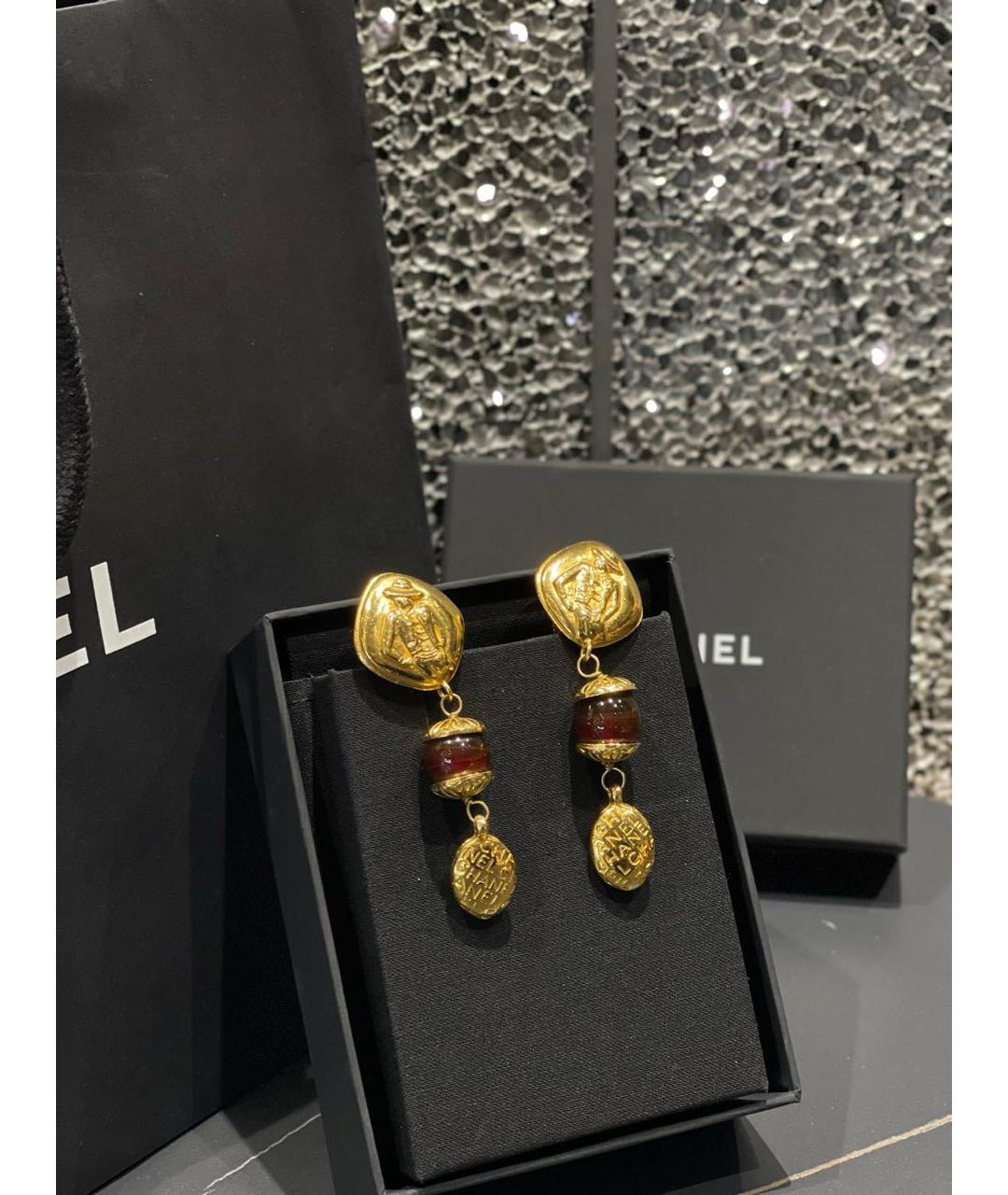 CHANEL Золотые серьги, фото 4