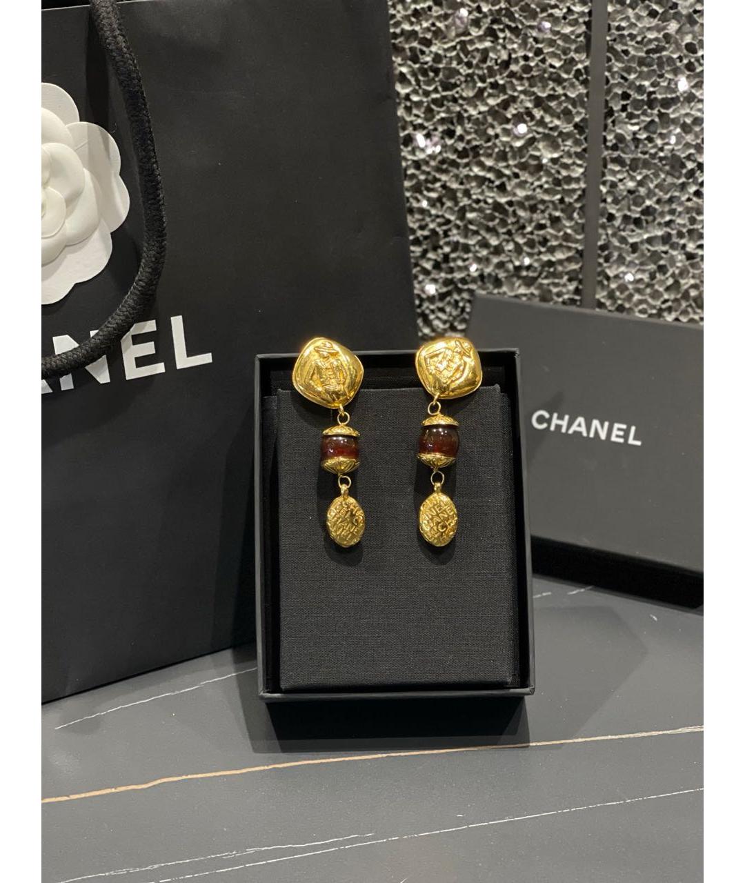 CHANEL Золотые серьги, фото 7