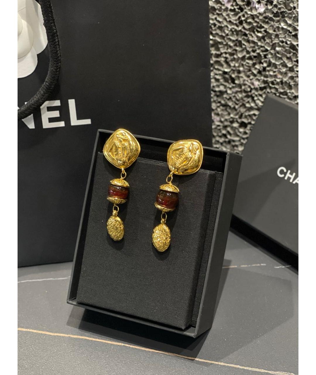 CHANEL Золотые серьги, фото 3