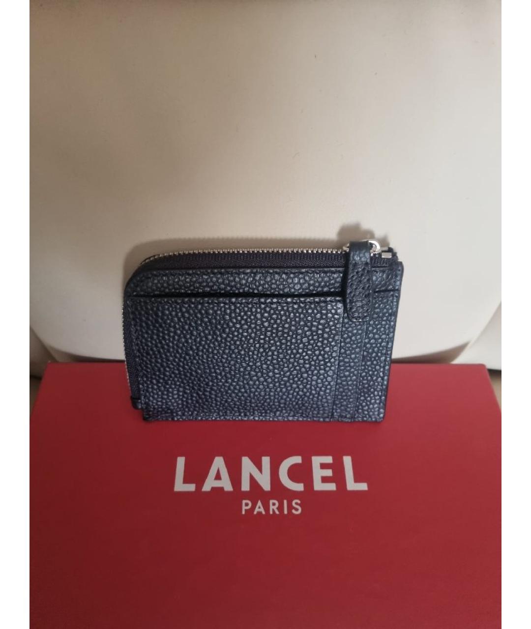 LANCEL Черный кожаный кошелек, фото 3