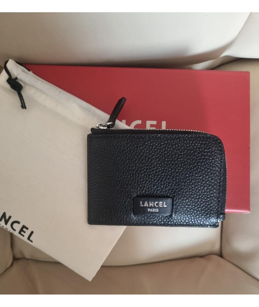 LANCEL Черный кожаный кошелек, фото 5