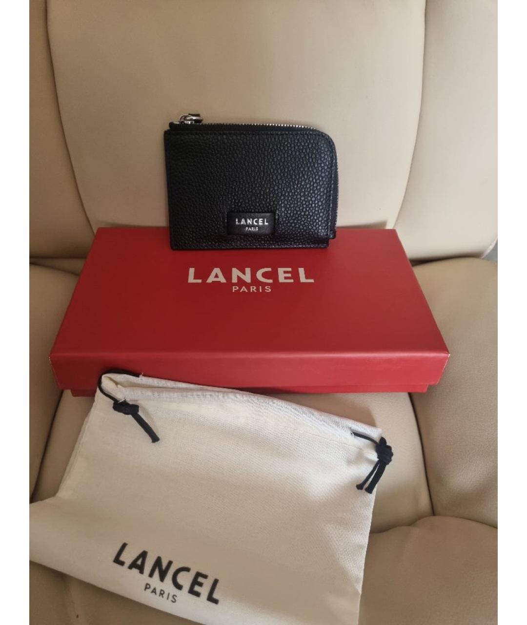 LANCEL Черный кожаный кошелек, фото 6