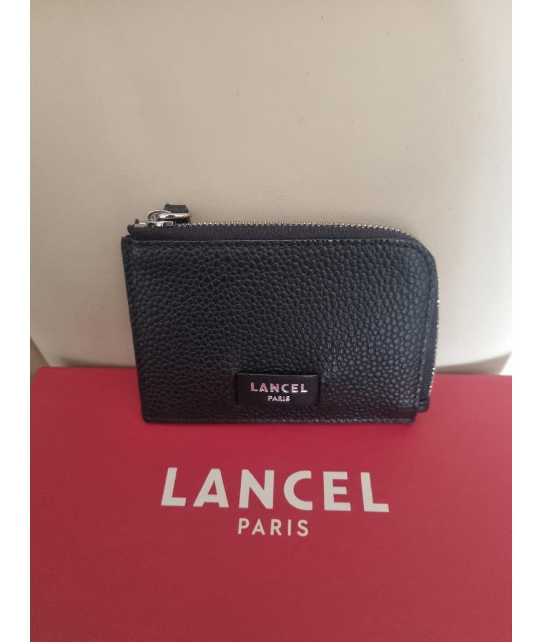 LANCEL Черный кожаный кошелек, фото 2
