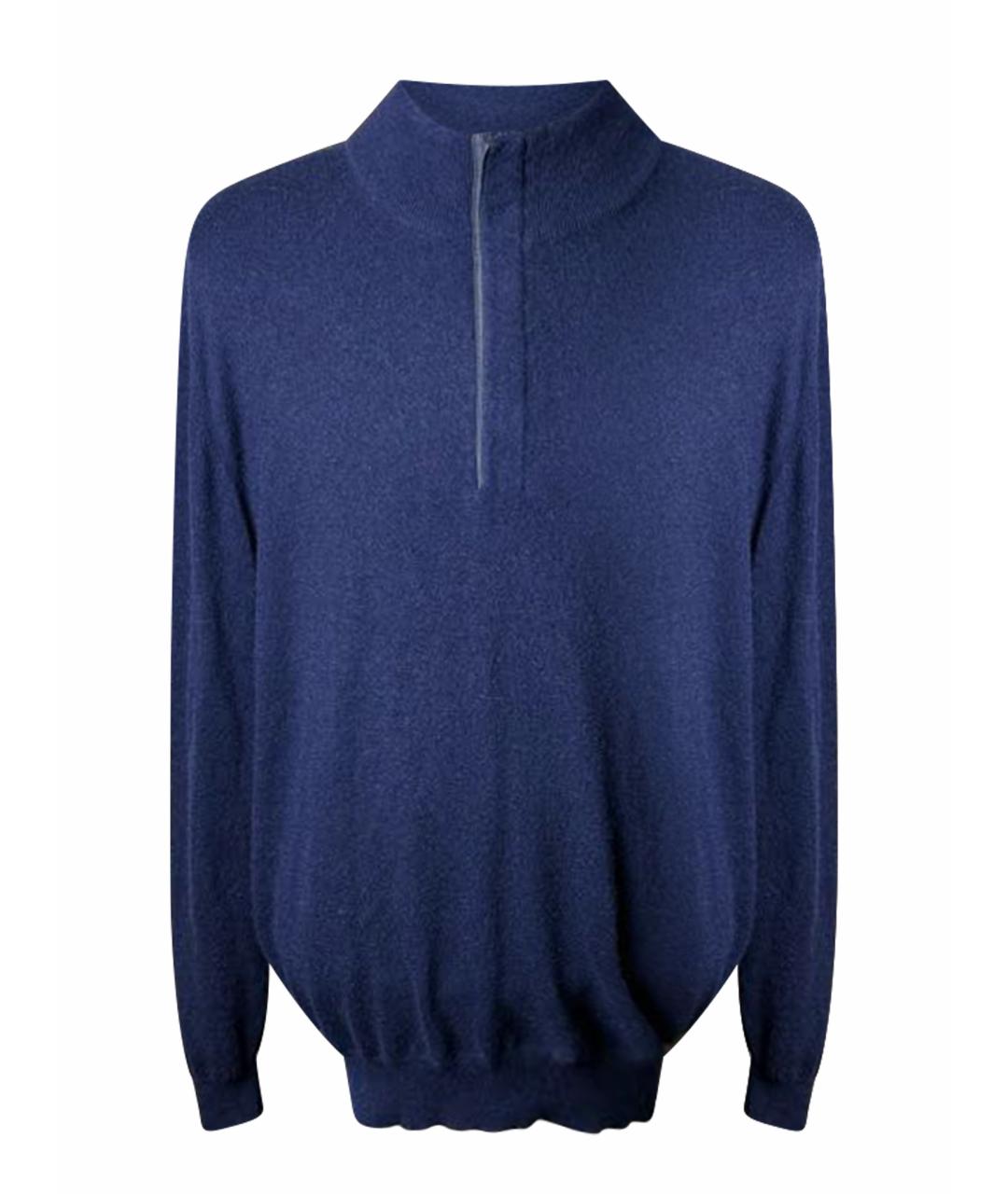 ERMENEGILDO ZEGNA XXX Темно-синий кашемировый джемпер / свитер, фото 1