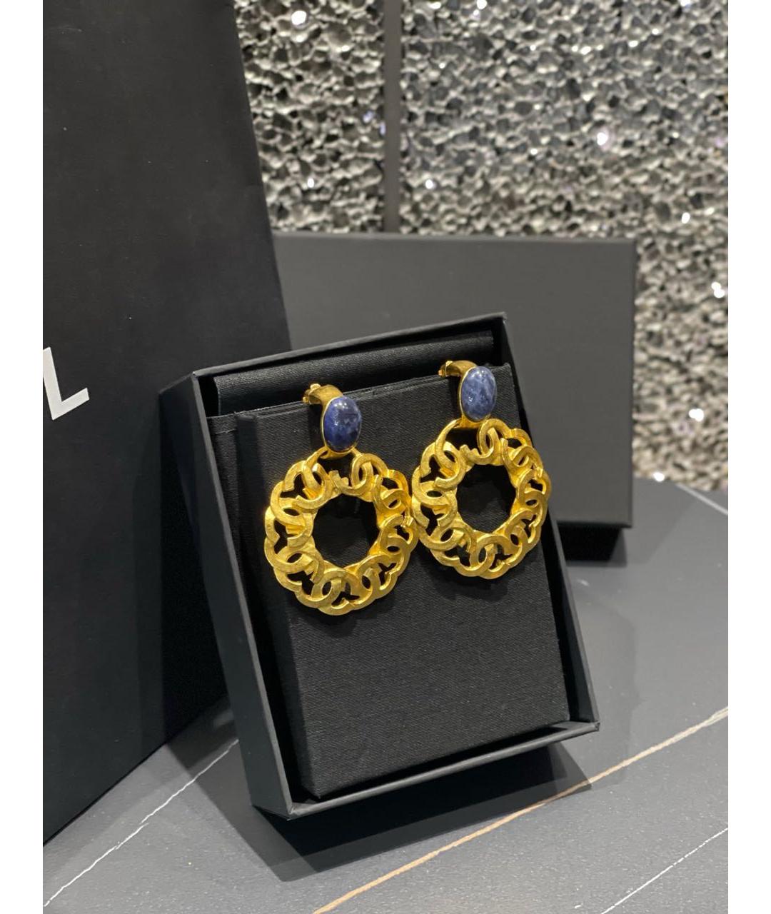 CHANEL Золотые серьги, фото 5