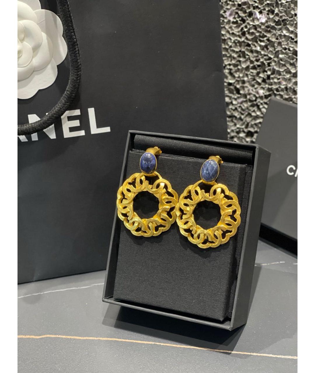 CHANEL Золотые серьги, фото 2