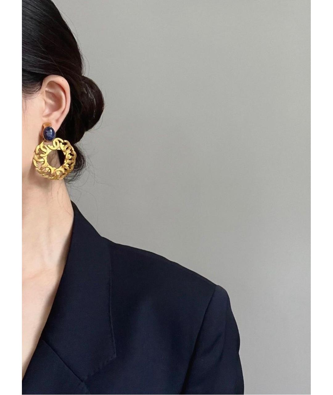 CHANEL Золотые серьги, фото 4