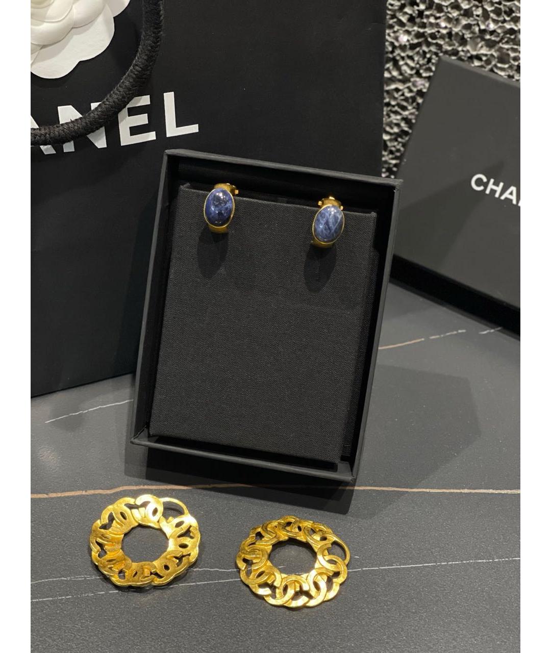CHANEL Золотые серьги, фото 3