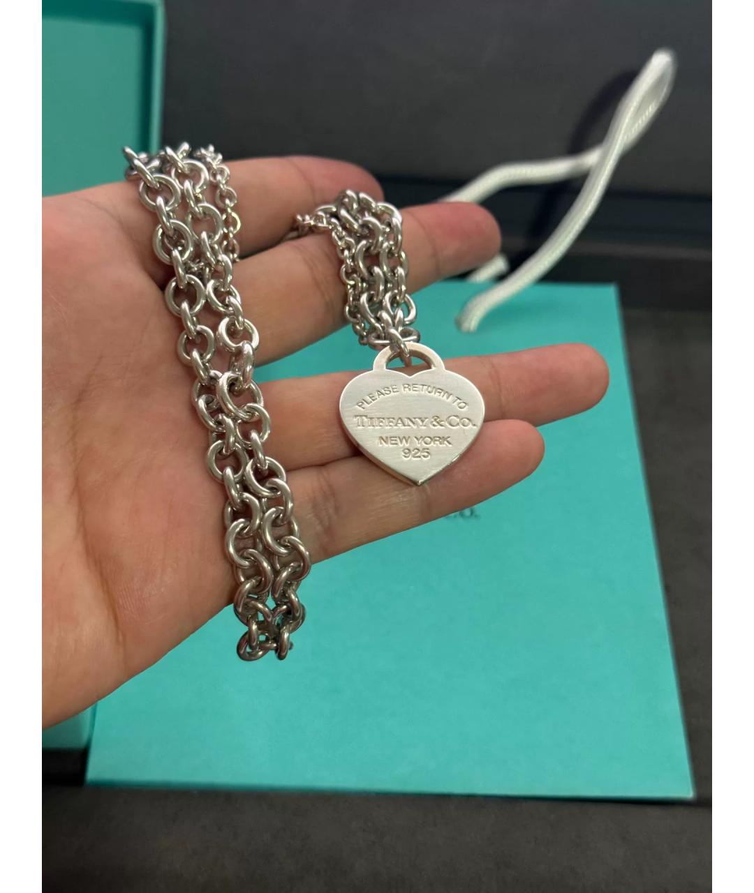 TIFFANY&CO Серебряная серебряная цепочка, фото 6