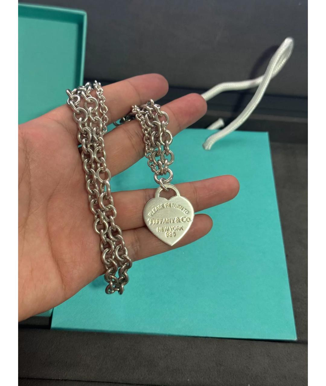 TIFFANY&CO Серебряная серебряная цепочка, фото 4
