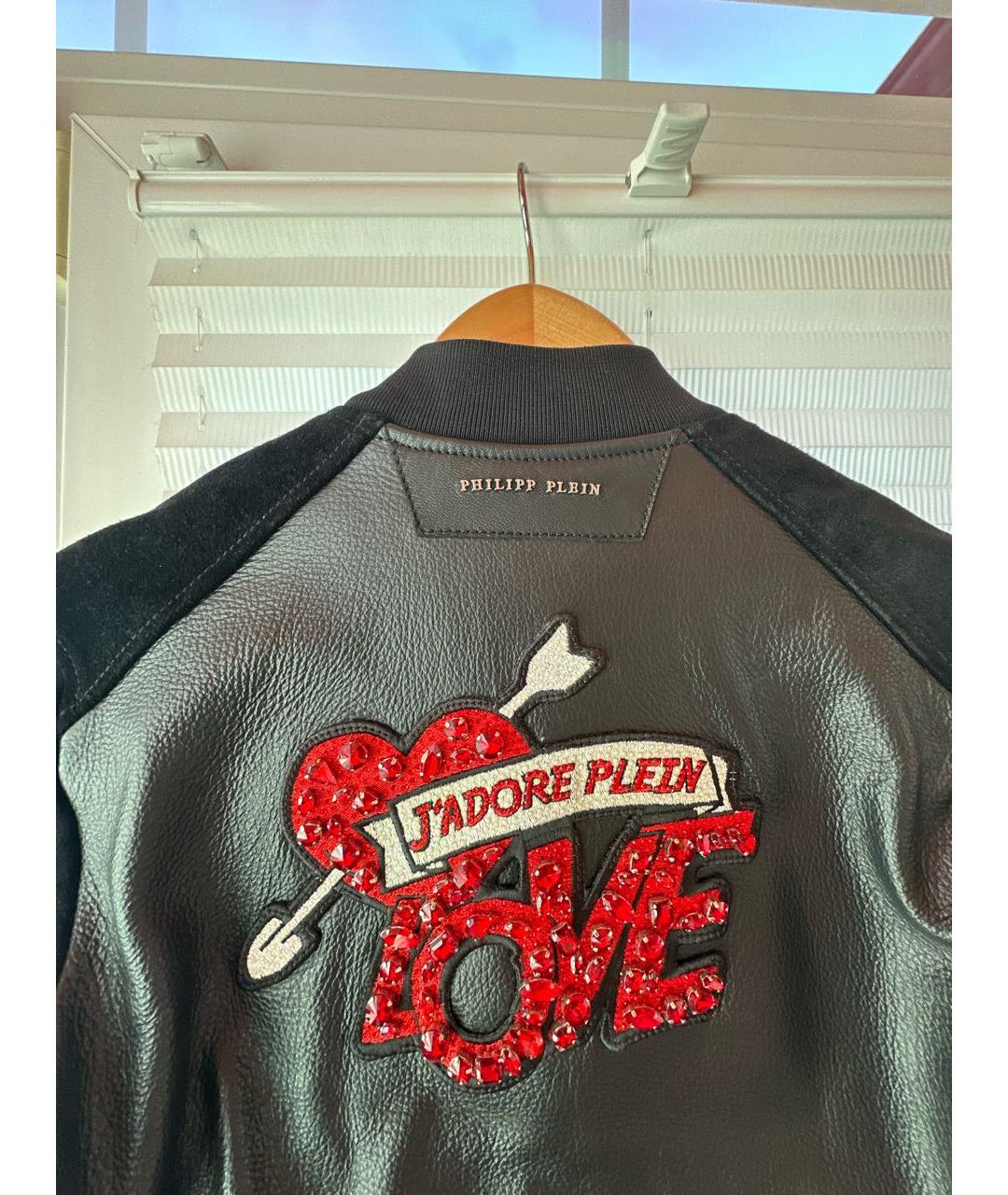 PHILIPP PLEIN Черная кожаная куртка, фото 3