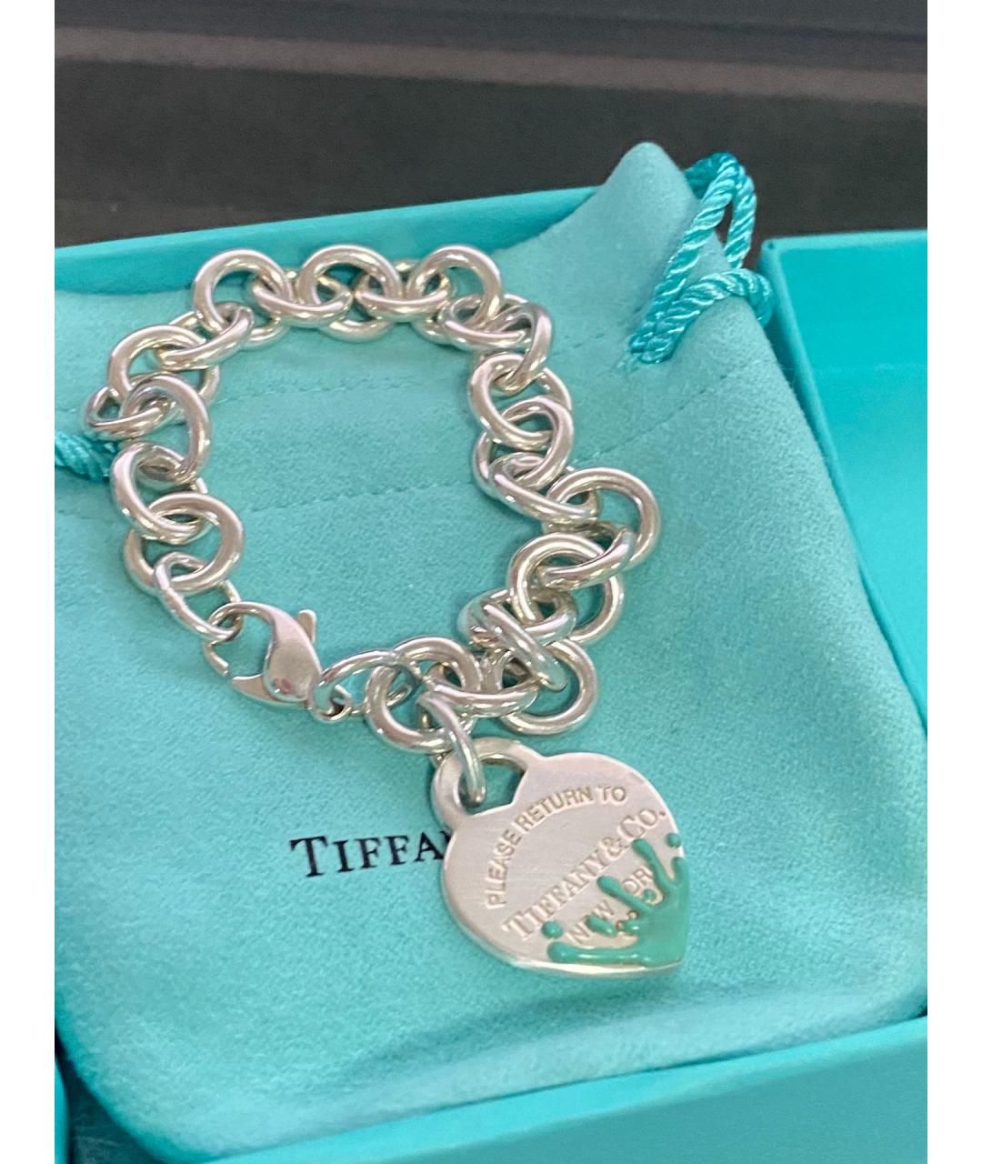 TIFFANY&CO Синий серебряный браслет, фото 8