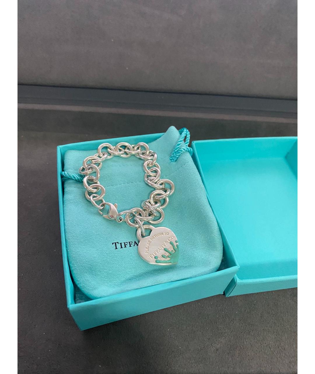 TIFFANY&CO Синий серебряный браслет, фото 2