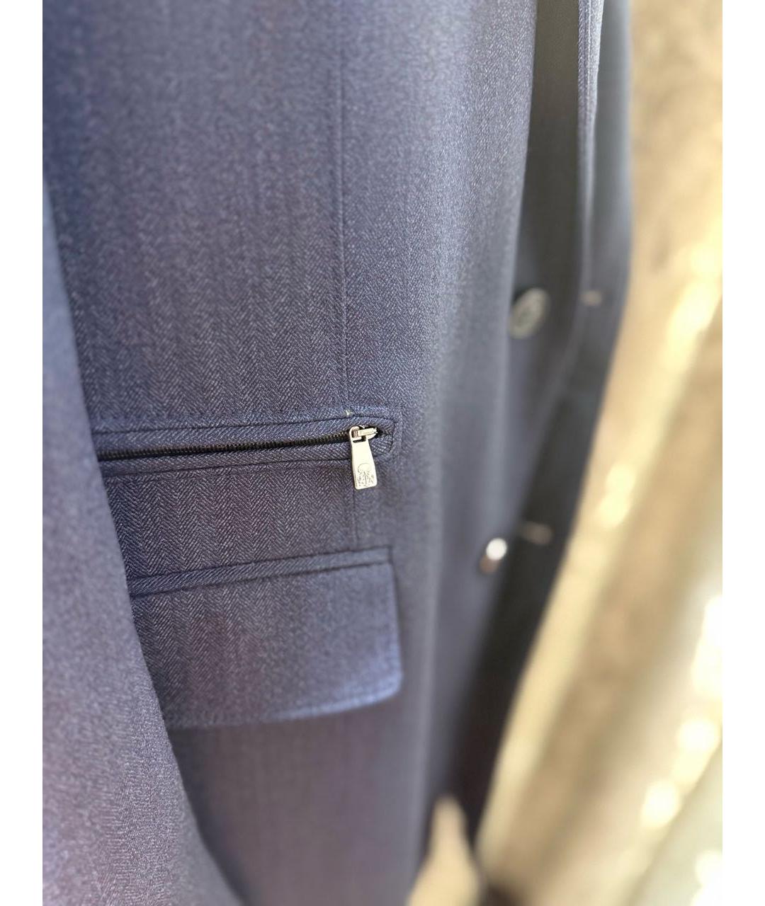 CORNELIANI Темно-синее шерстяное пальто, фото 6