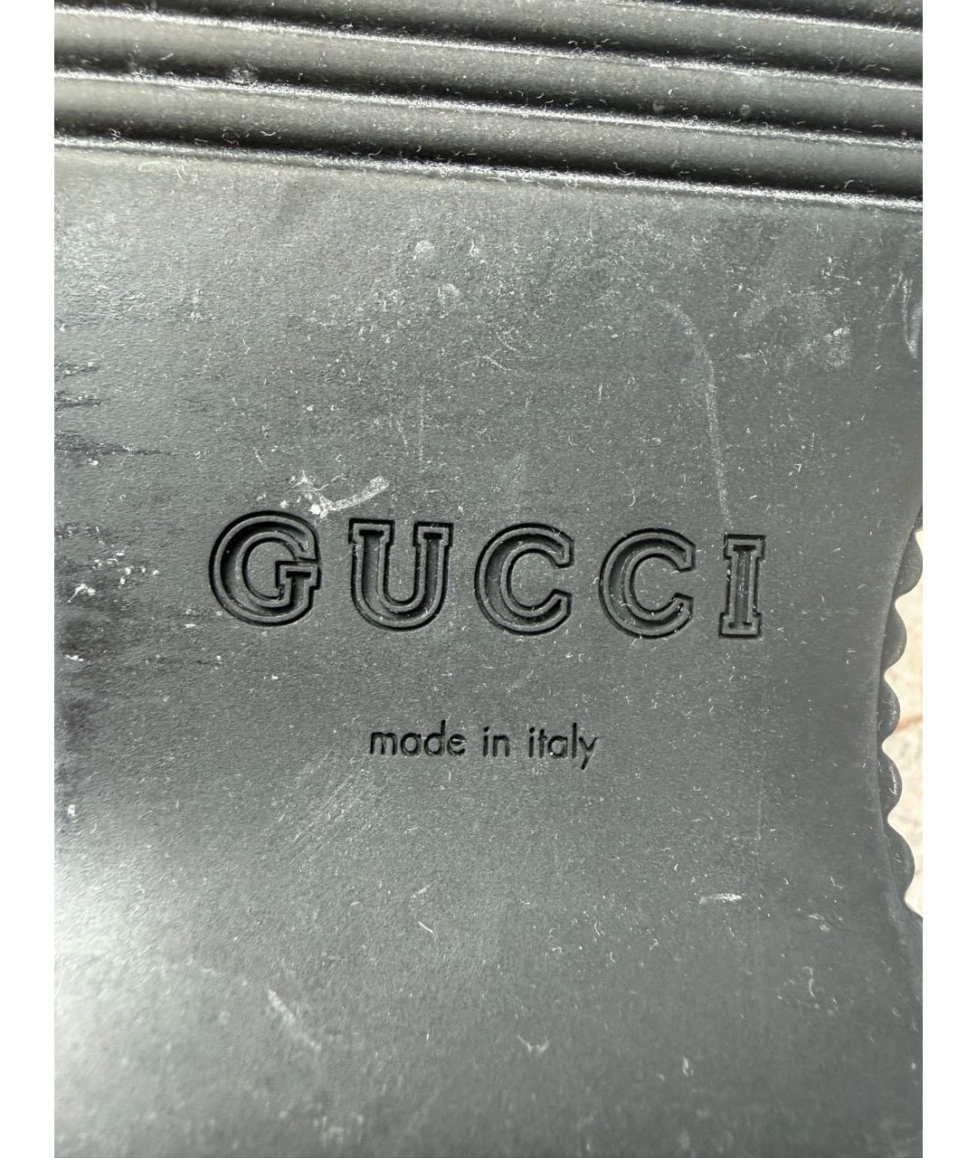 GUCCI Черные кожаные лоферы, фото 6