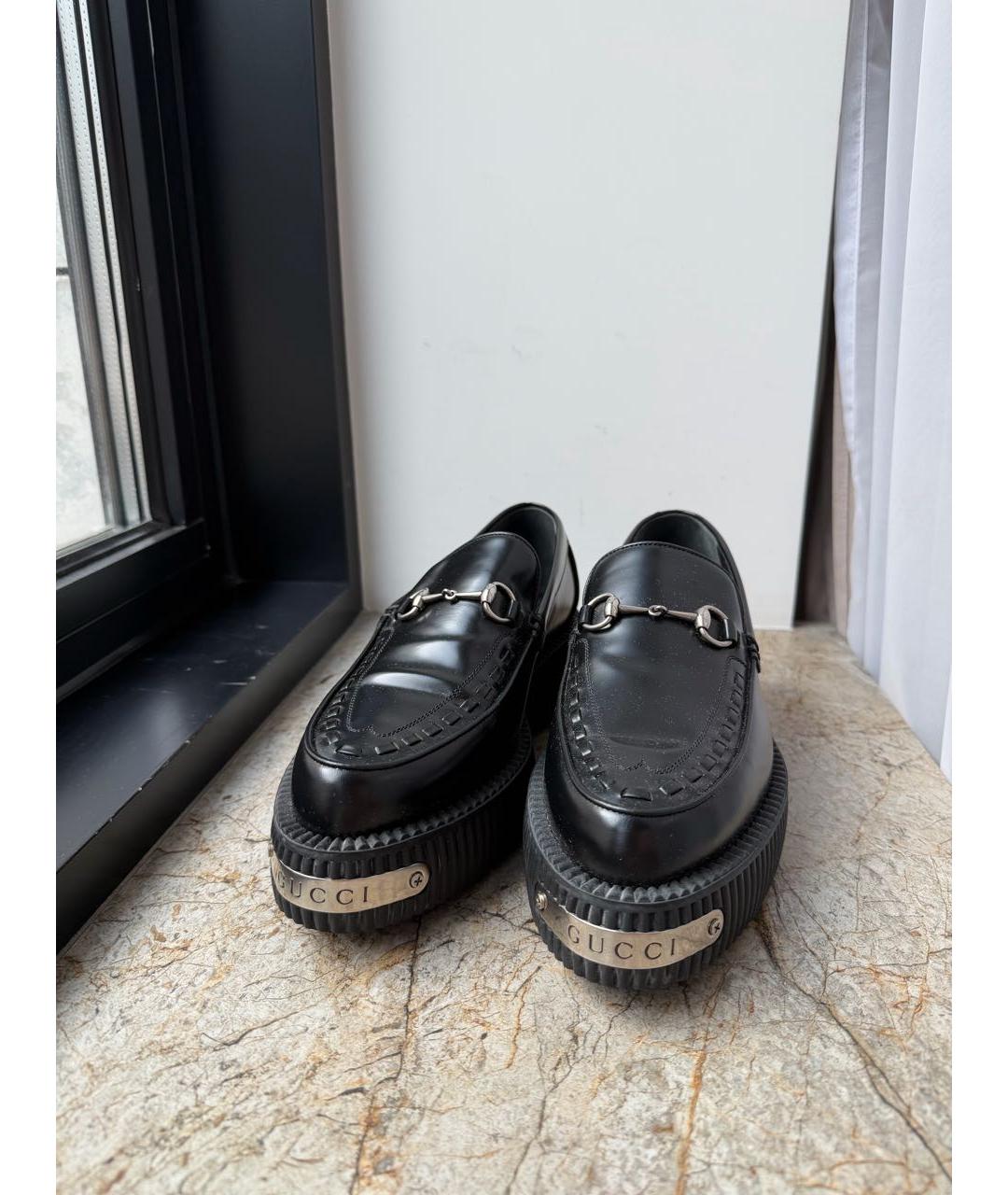 GUCCI Черные кожаные лоферы, фото 2