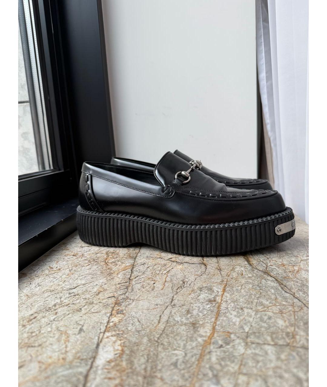 GUCCI Черные кожаные лоферы, фото 9
