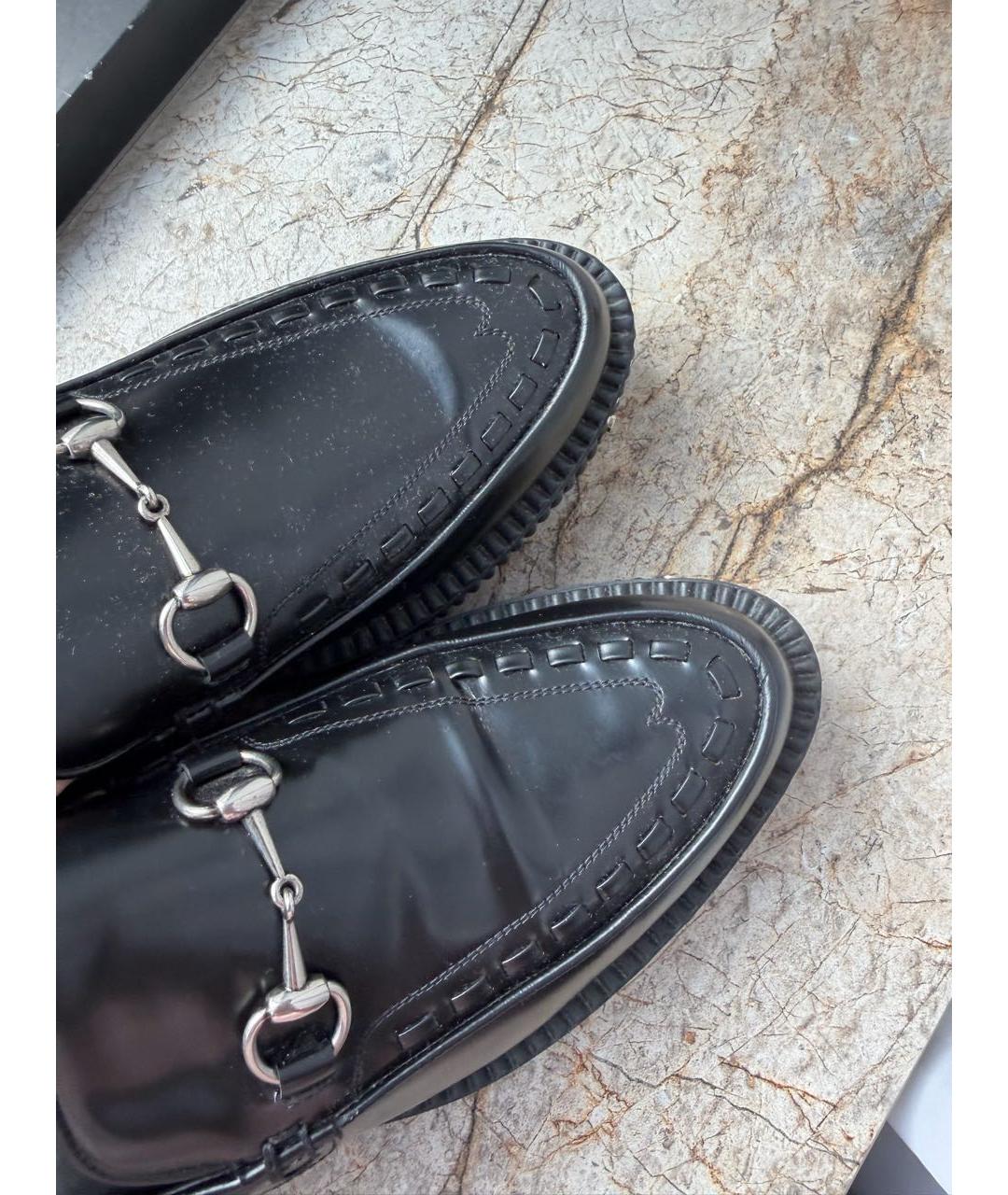 GUCCI Черные кожаные лоферы, фото 7