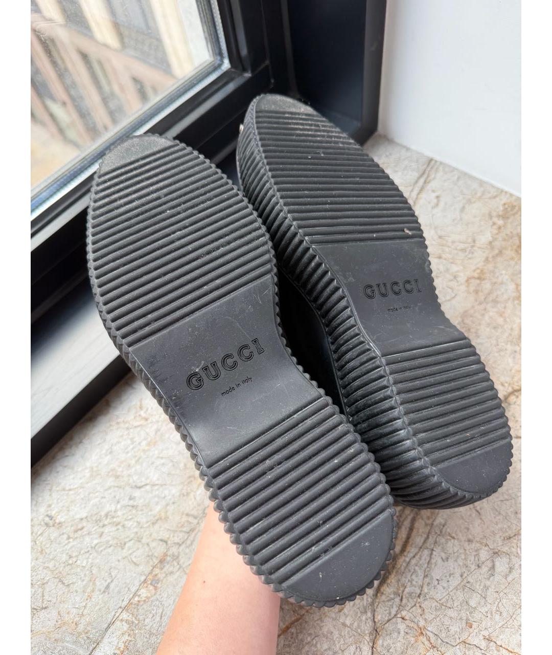 GUCCI Черные кожаные лоферы, фото 5