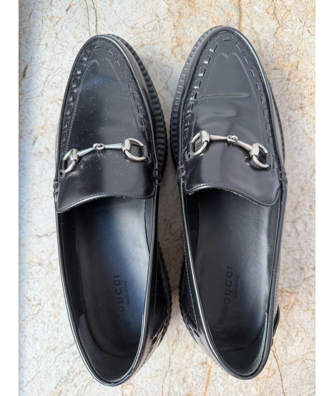 GUCCI Черные кожаные лоферы, фото 3