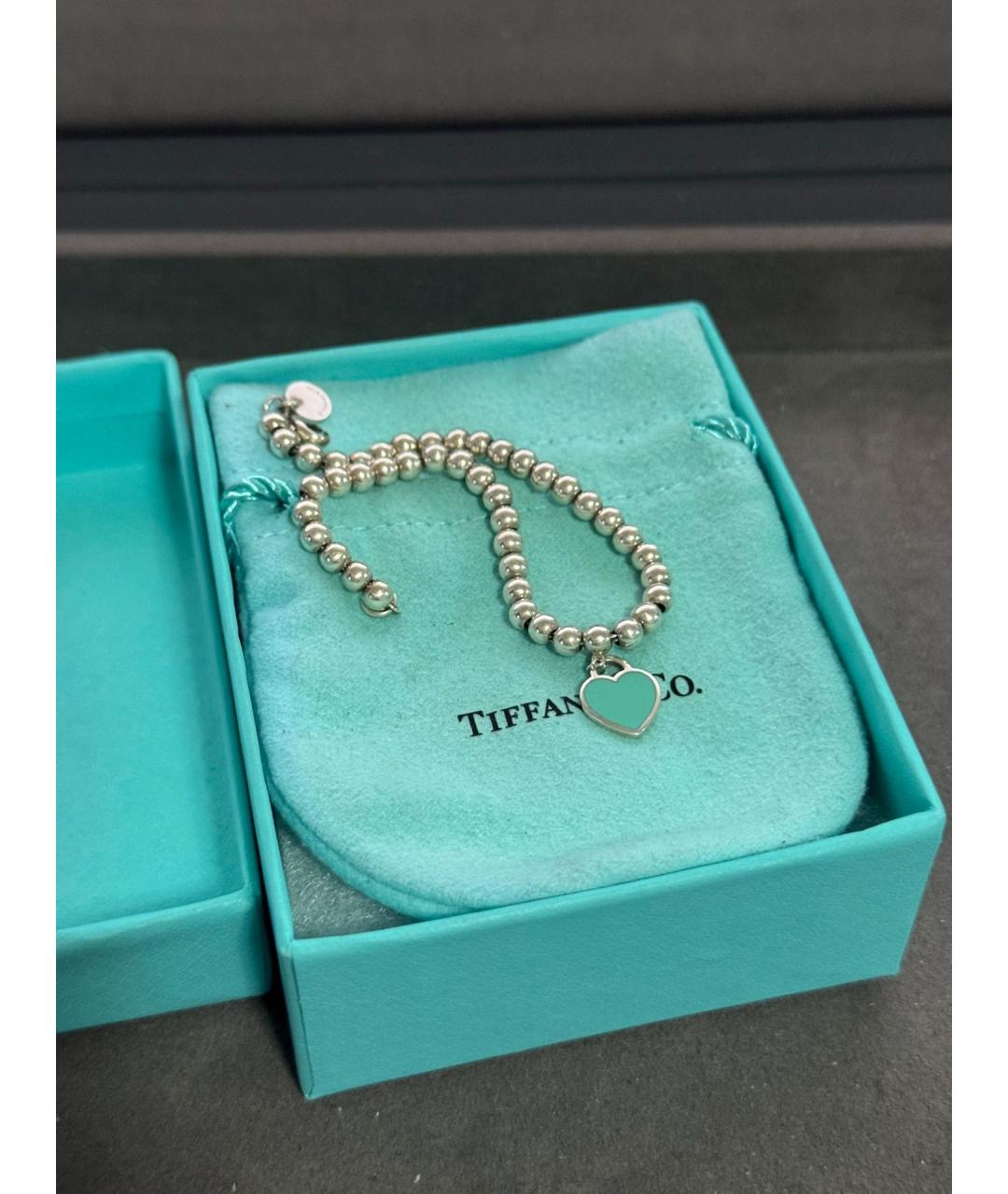 TIFFANY&CO Зеленый серебряный браслет, фото 2