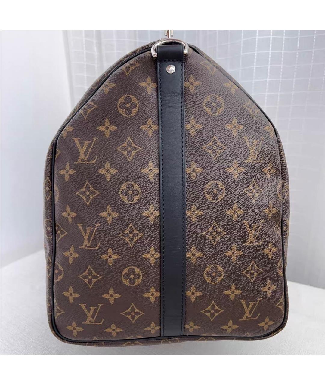 LOUIS VUITTON Коричневая дорожная/спортивная сумка из канвы, фото 4