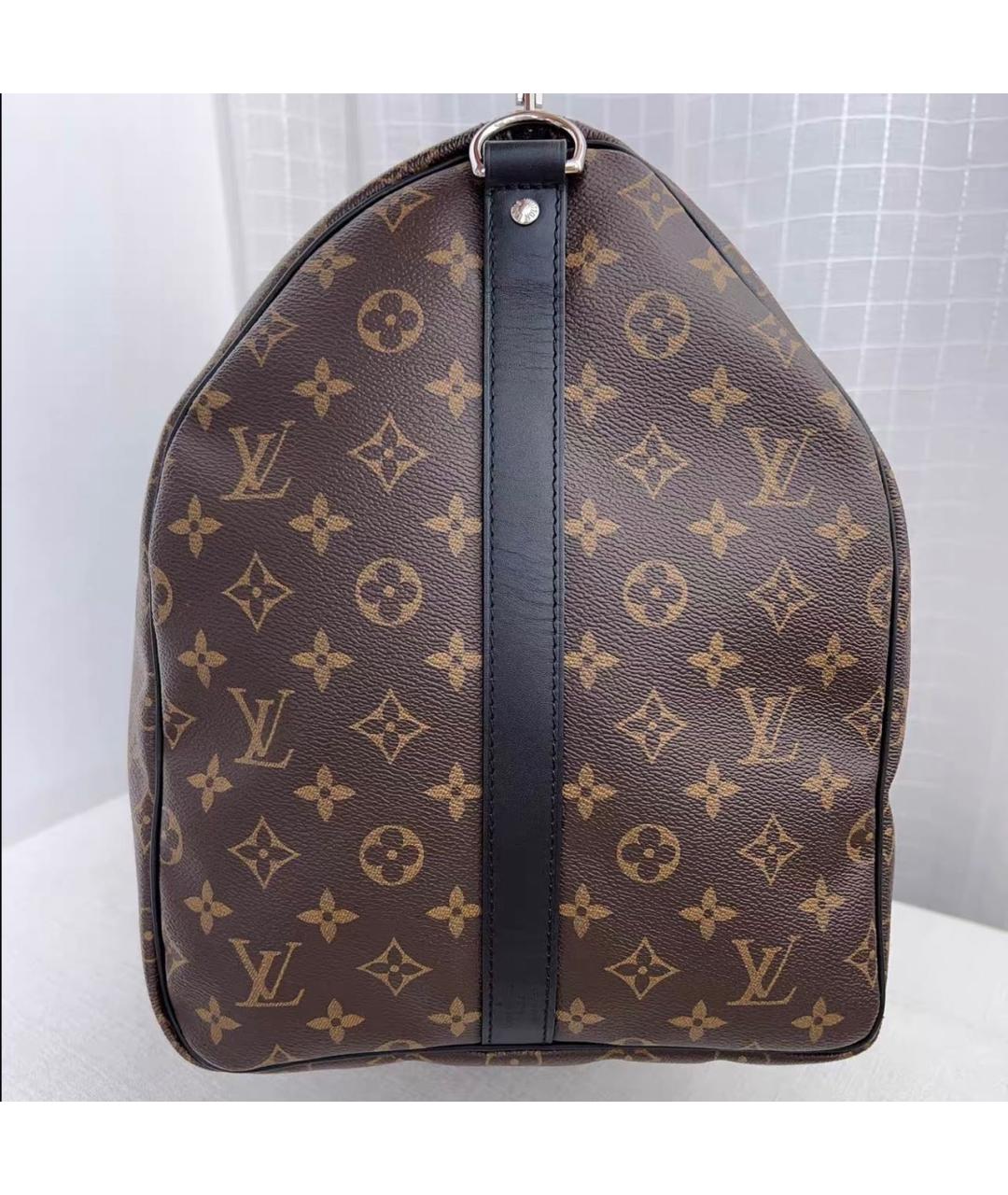 LOUIS VUITTON Коричневая дорожная/спортивная сумка из канвы, фото 5