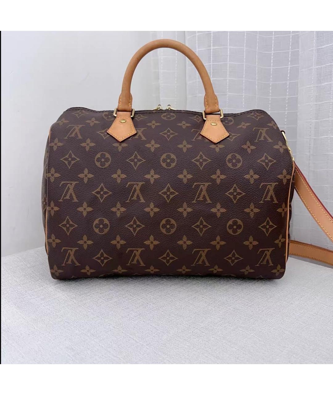LOUIS VUITTON Коричневая сумка через плечо из канвы, фото 2