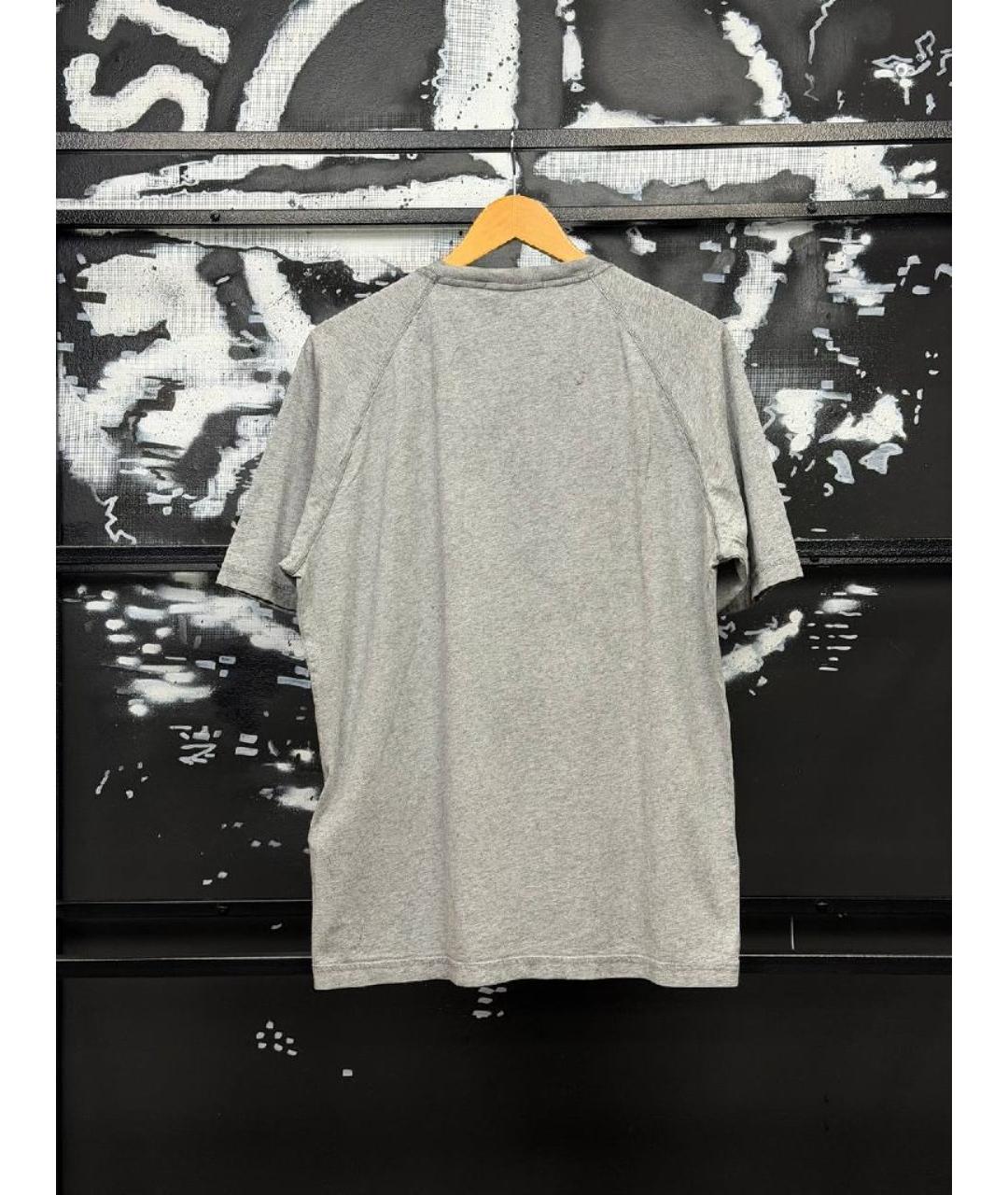 STONE ISLAND Серая хлопковая футболка, фото 2