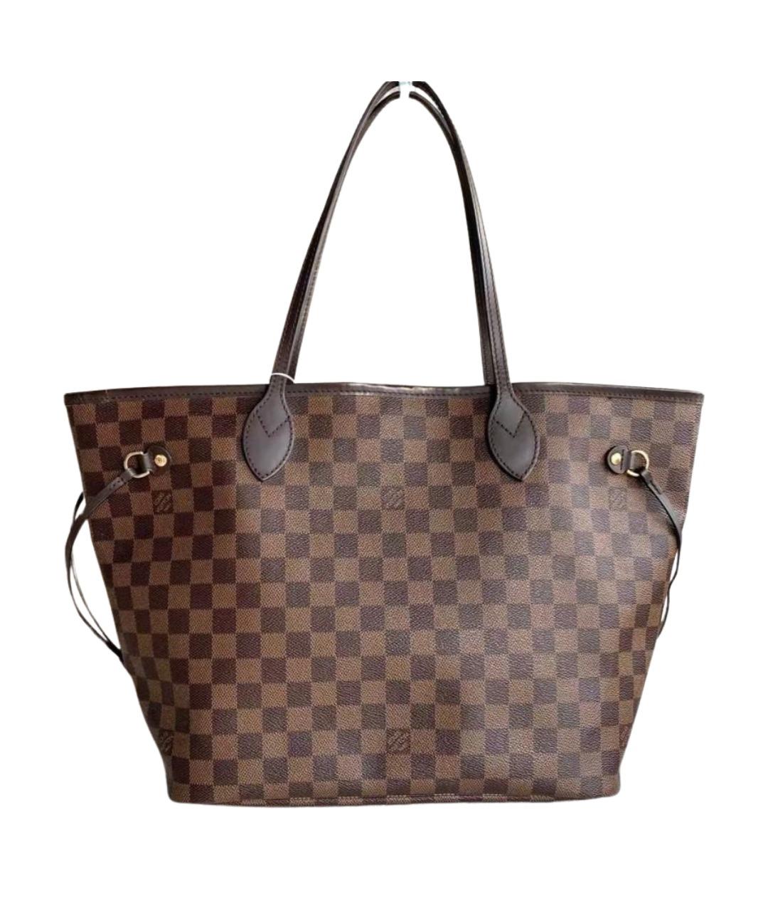 LOUIS VUITTON Коричневая кожаная сумка тоут, фото 1