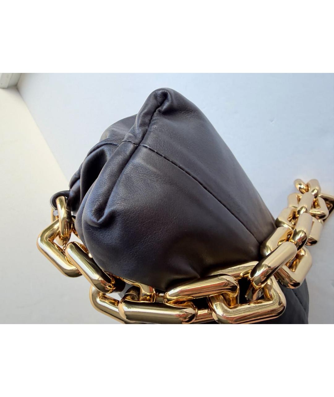BOTTEGA VENETA Коричневая кожаная сумка через плечо, фото 4