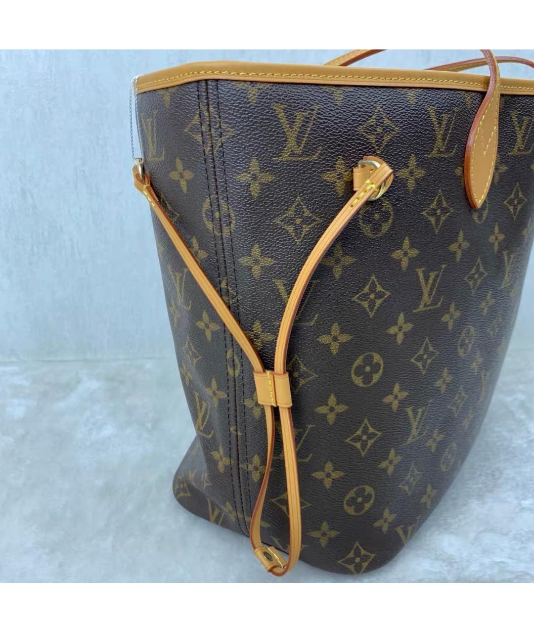 LOUIS VUITTON Коричневая сумка тоут из канвы, фото 3