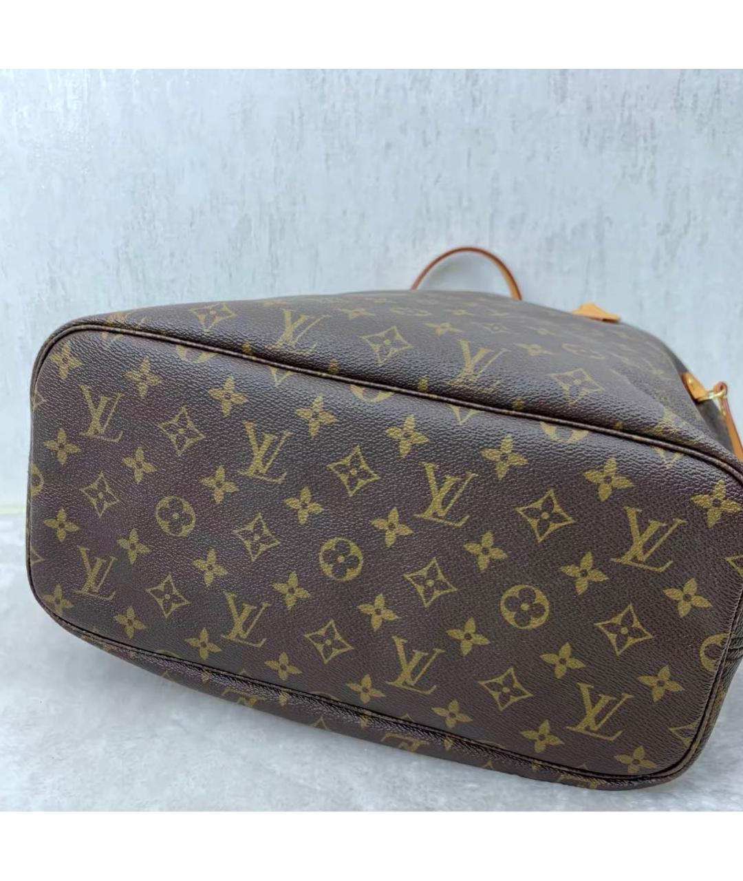 LOUIS VUITTON Коричневая сумка тоут из канвы, фото 7