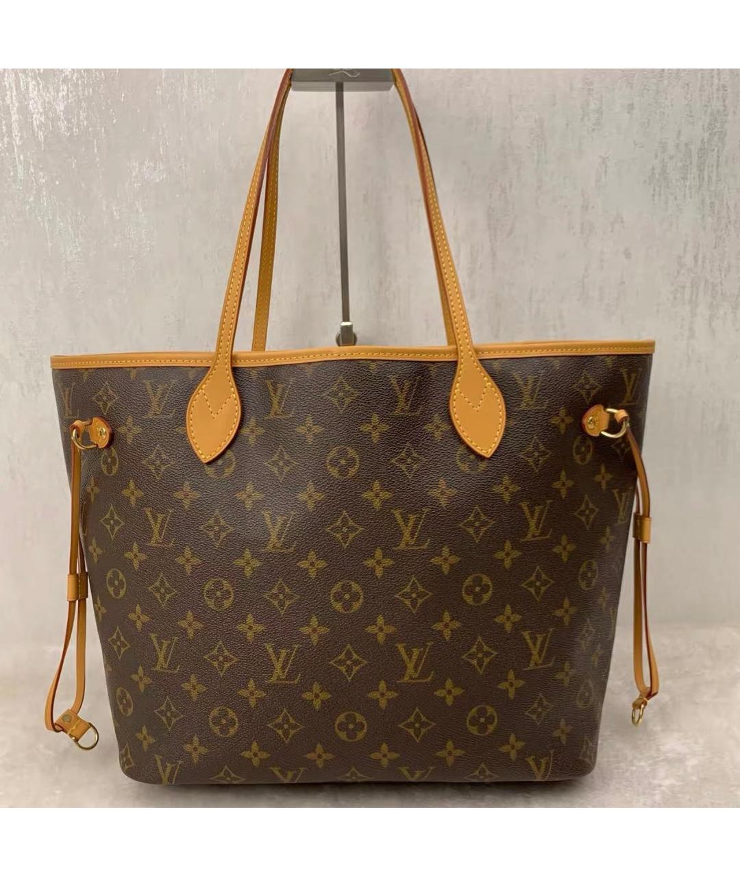 LOUIS VUITTON Коричневая сумка тоут из канвы, фото 9