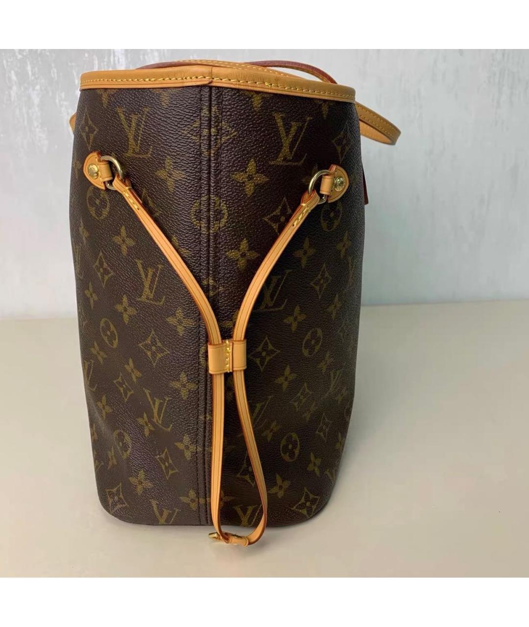 LOUIS VUITTON Коричневая сумка тоут из канвы, фото 6