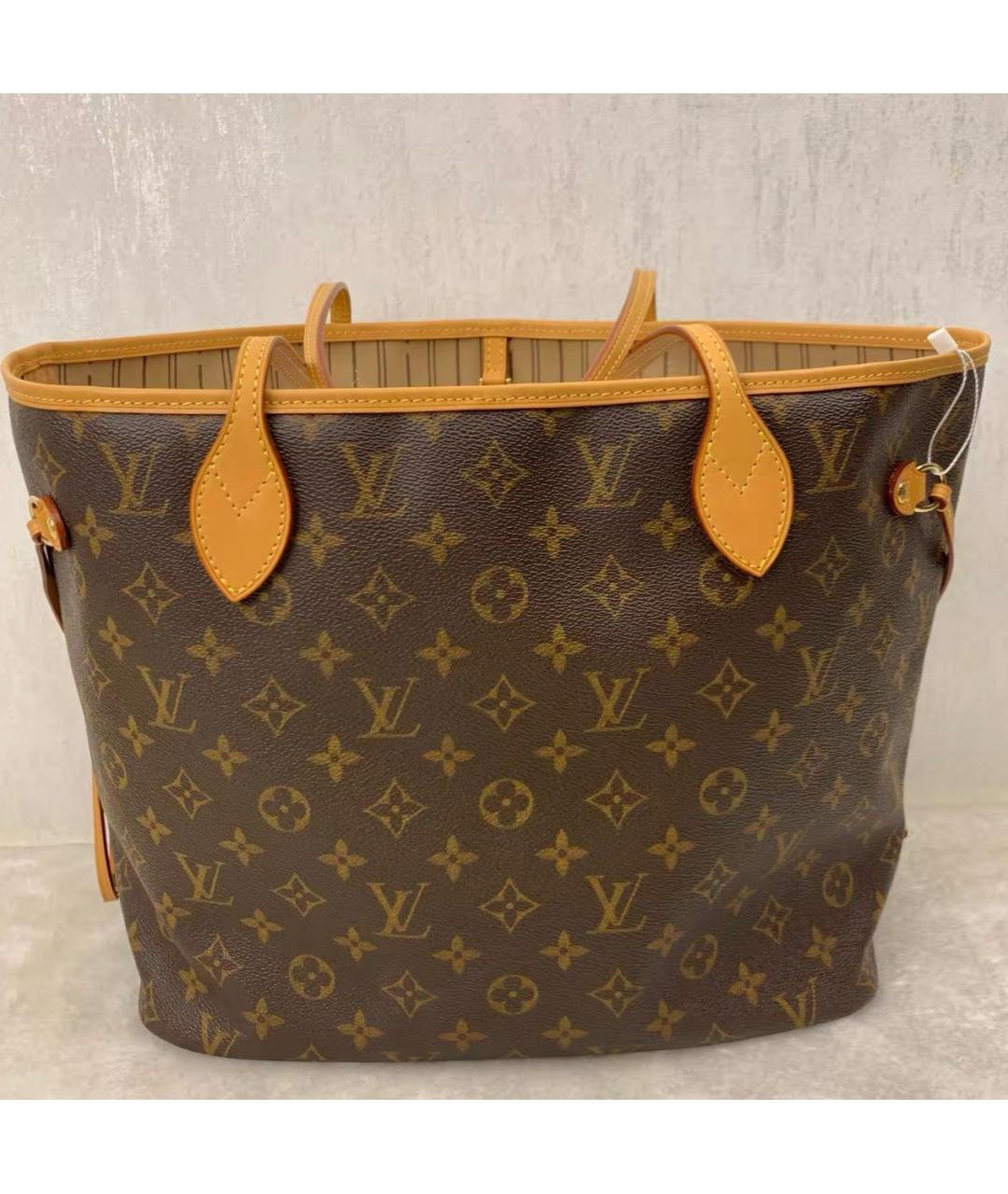 LOUIS VUITTON Коричневая сумка тоут из канвы, фото 2