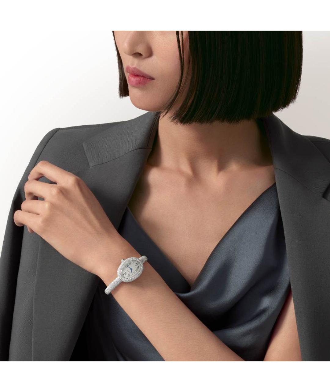 CARTIER Серебряные часы из белого золота, фото 2