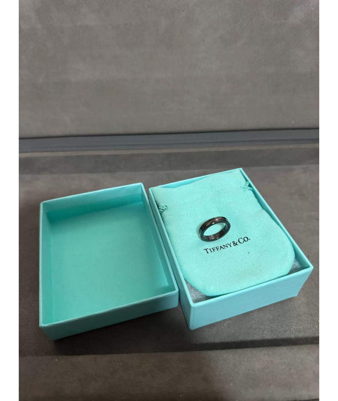 TIFFANY&CO Черное металлическое кольцо, фото 2
