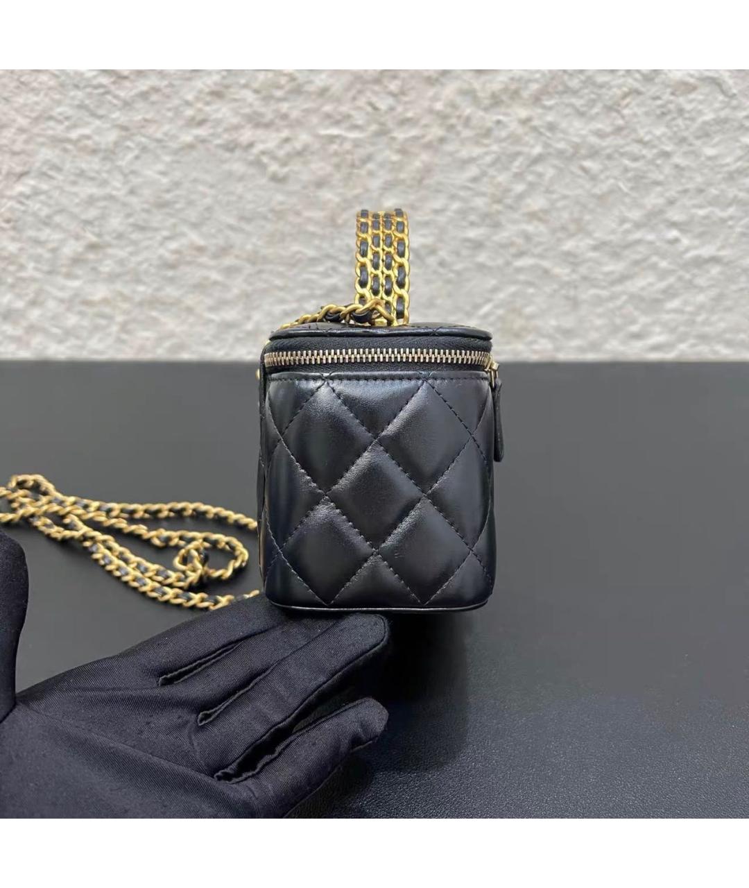 CHANEL Черная кожаная сумка через плечо, фото 3