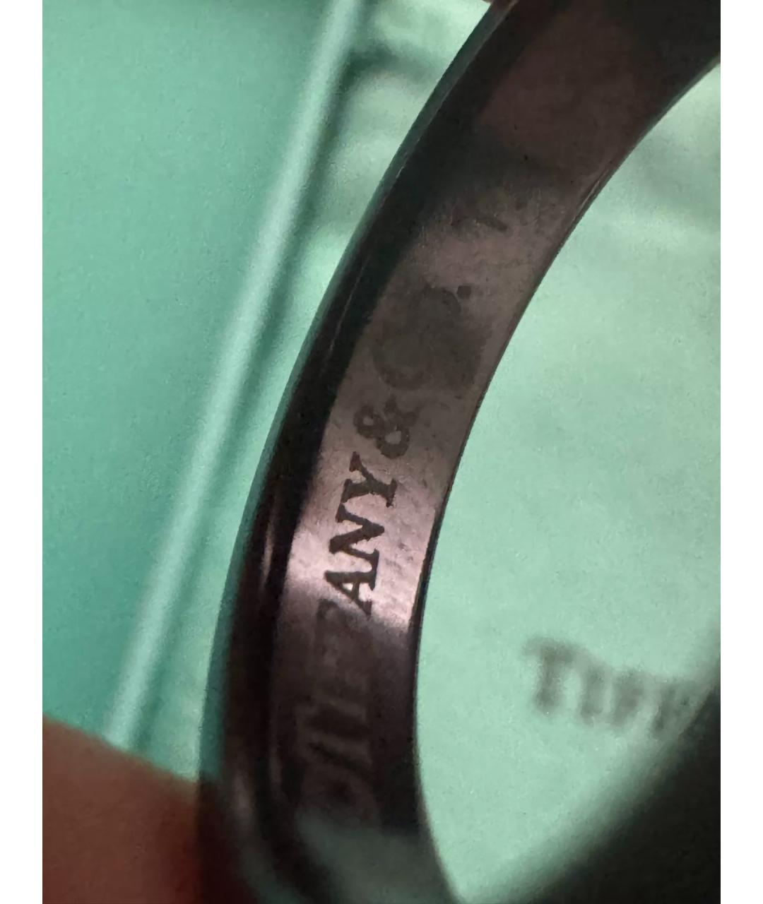 TIFFANY&CO Черное металлическое кольцо, фото 8