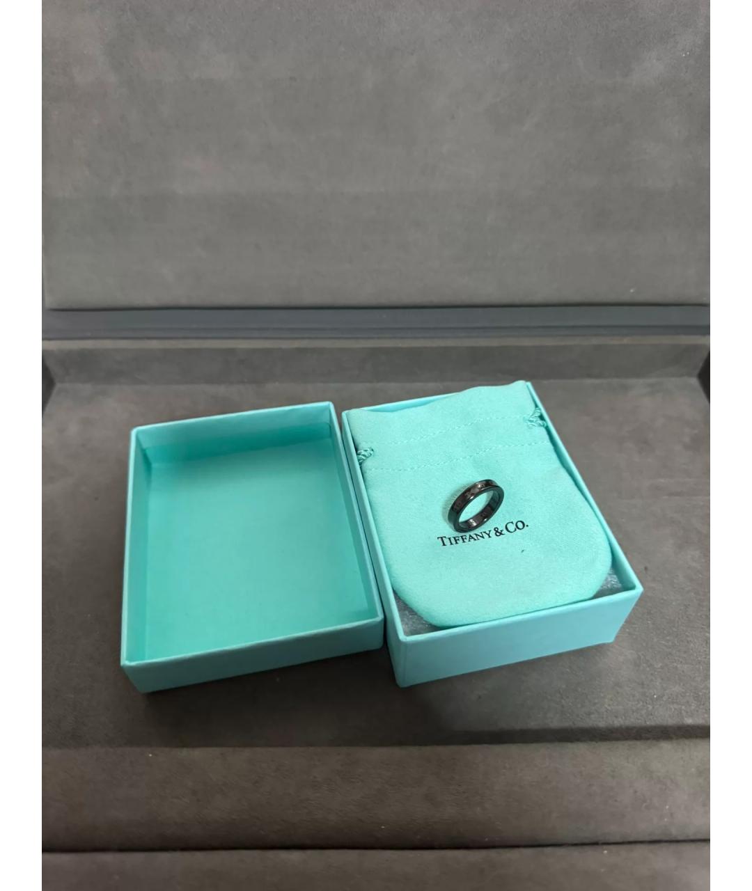 TIFFANY&CO Черное металлическое кольцо, фото 2