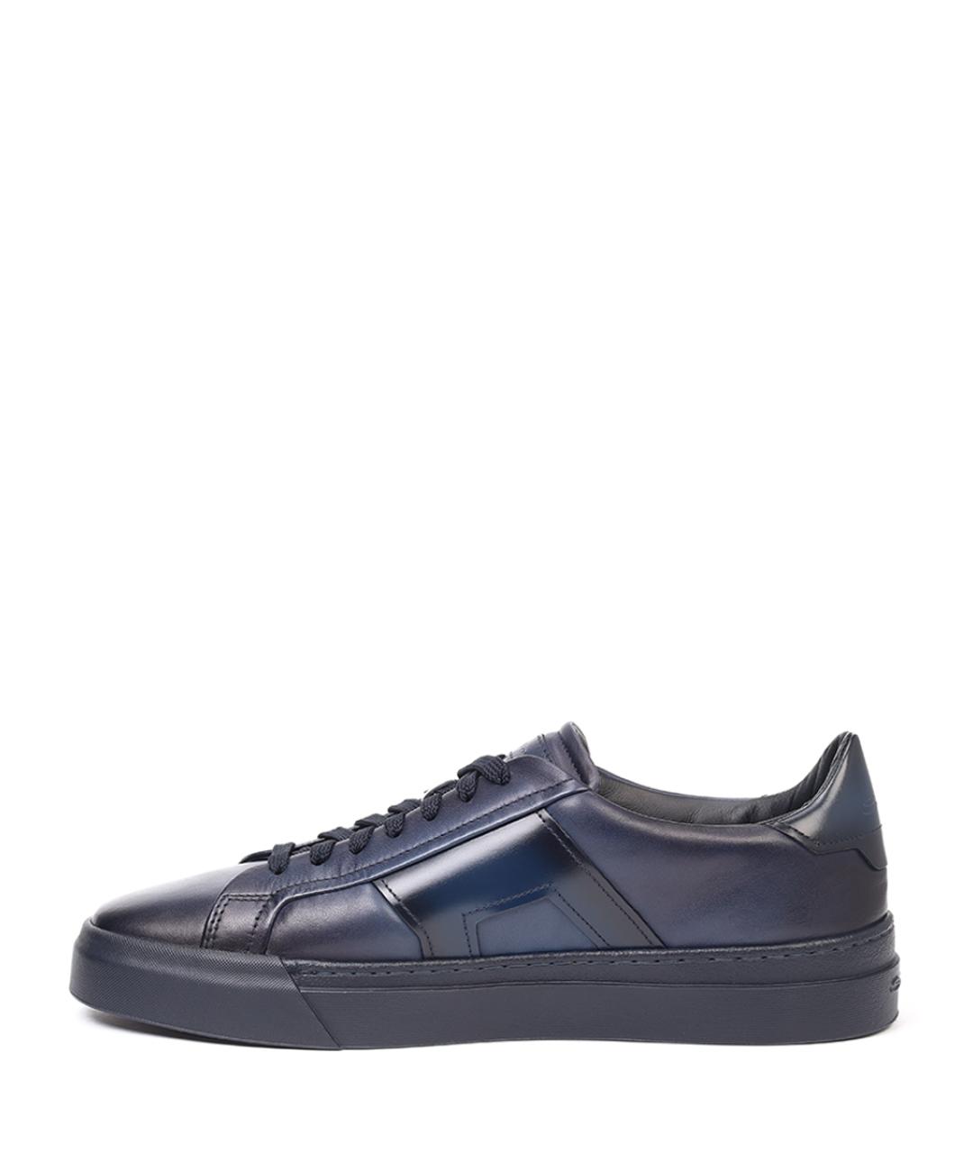 SANTONI Синие слипоны, фото 3