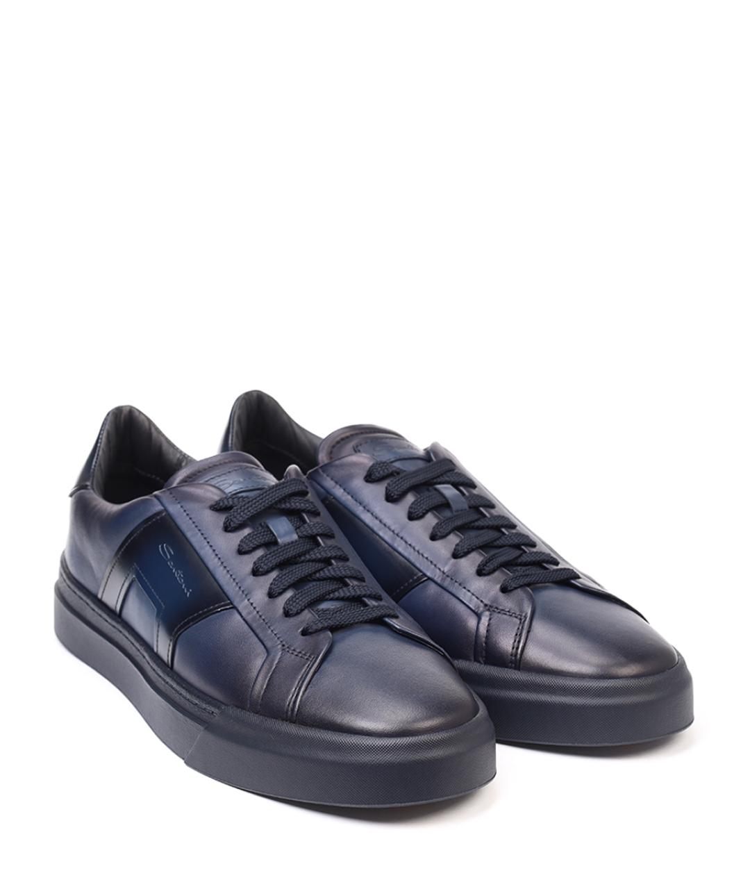 SANTONI Синие слипоны, фото 2
