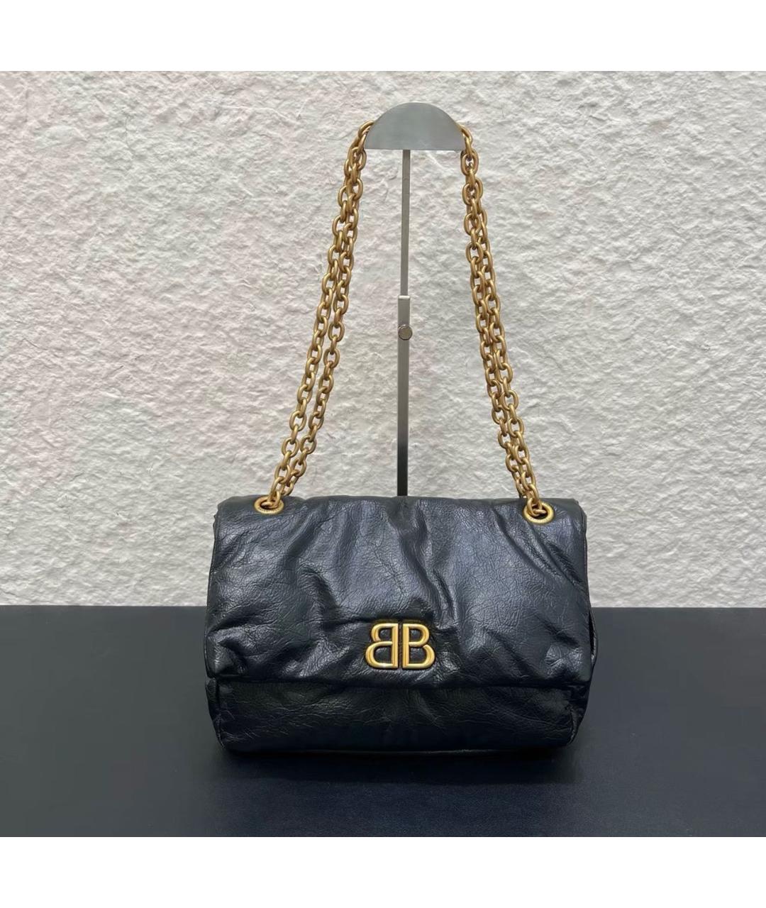 BALENCIAGA Черная кожаная сумка через плечо, фото 9