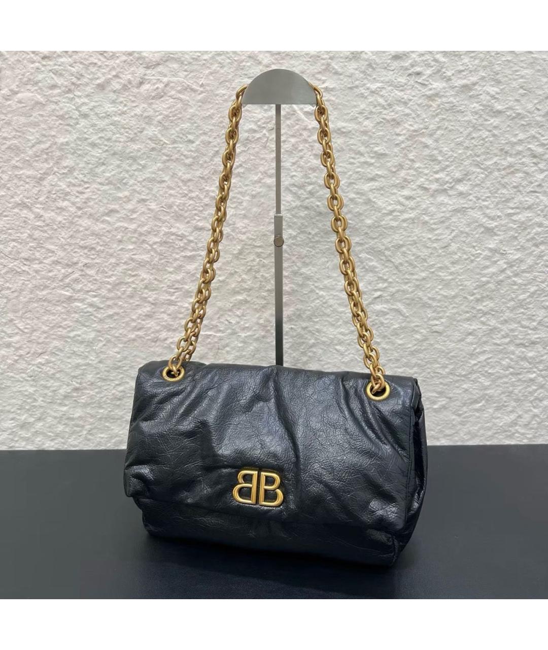 BALENCIAGA Черная кожаная сумка через плечо, фото 8