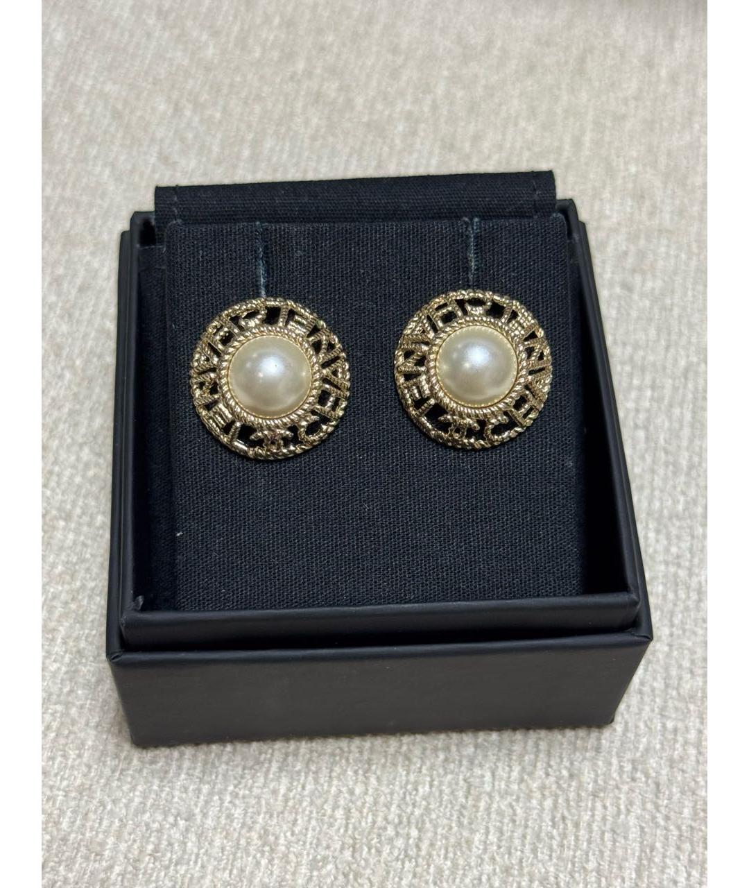 CHANEL Золотые серьги, фото 2