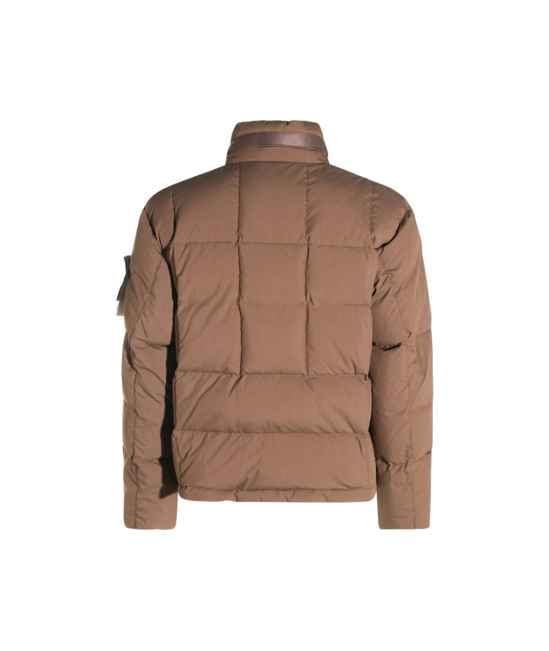 STONE ISLAND Коричневый хлопковый пуховик, фото 2